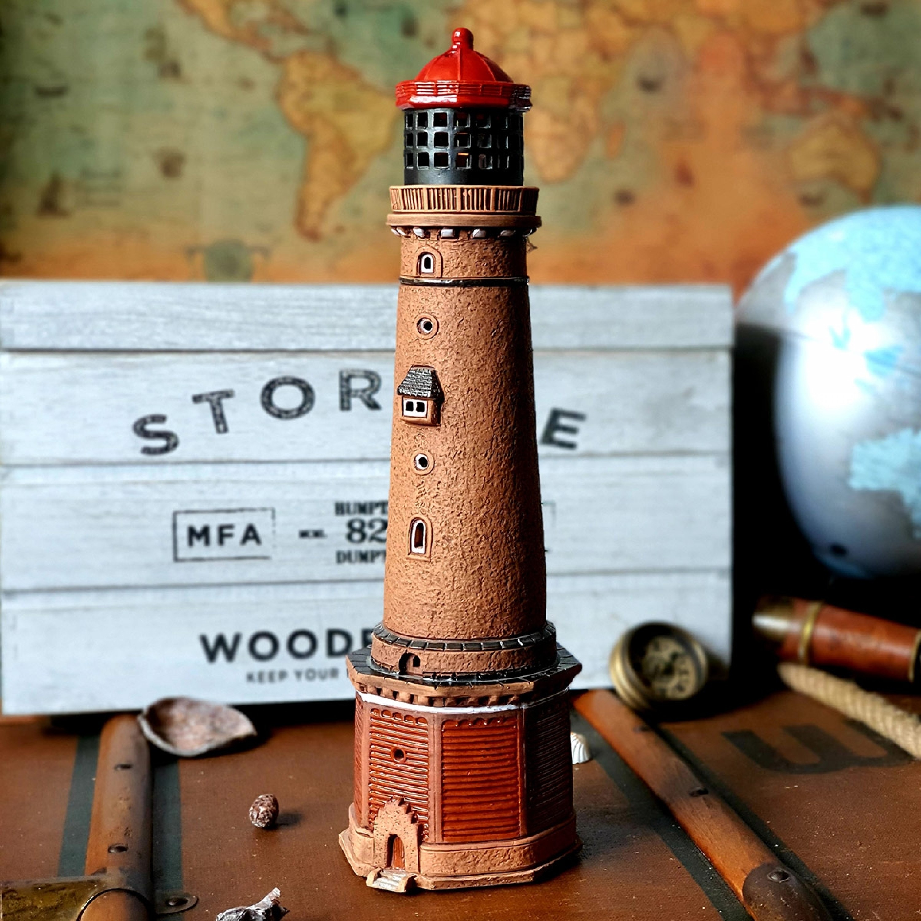 Borkum handmade ceramic lighthouse price Citysouvenirs.lt