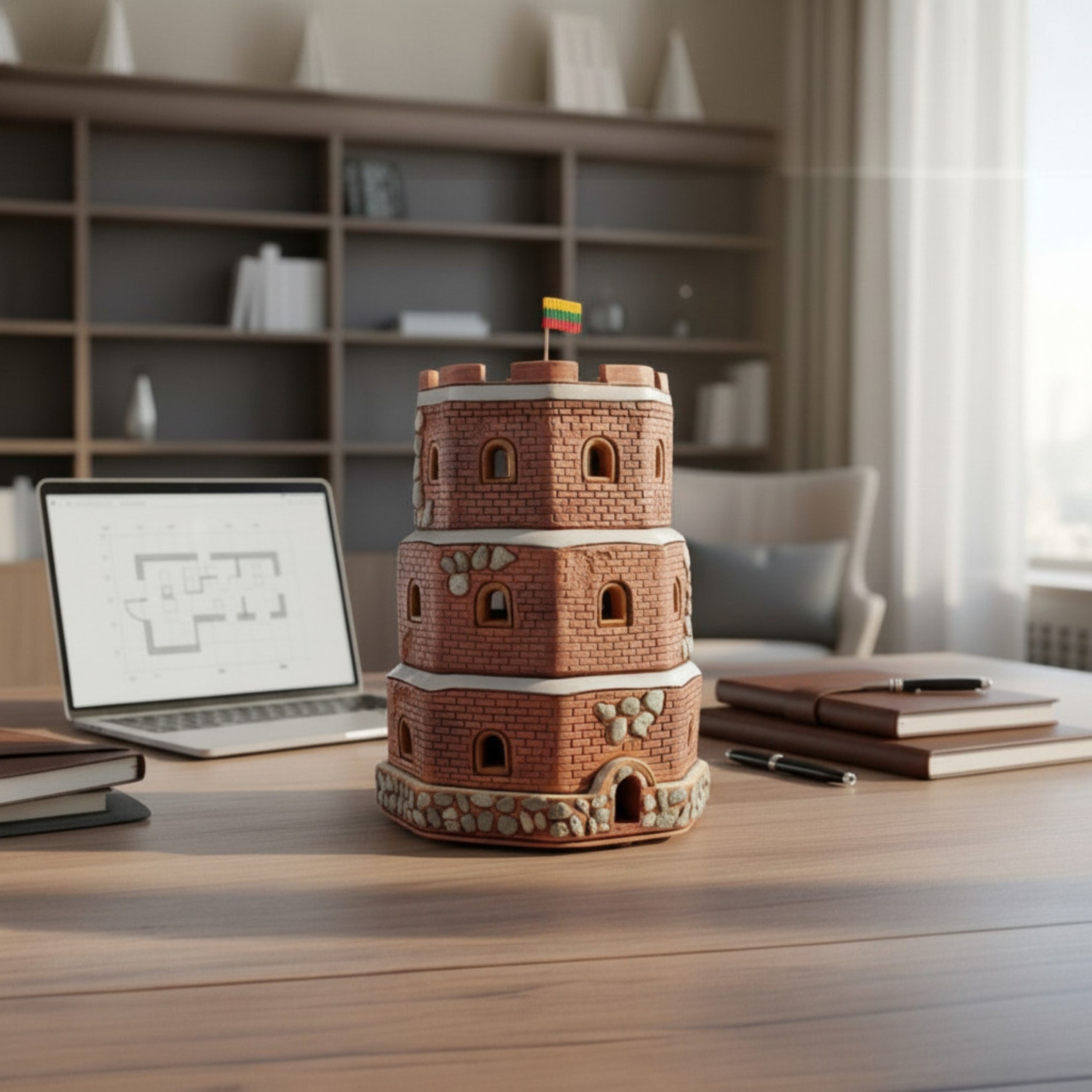 Handmade ceramic Gedimina's castle, price | Citysouvenirs.lt