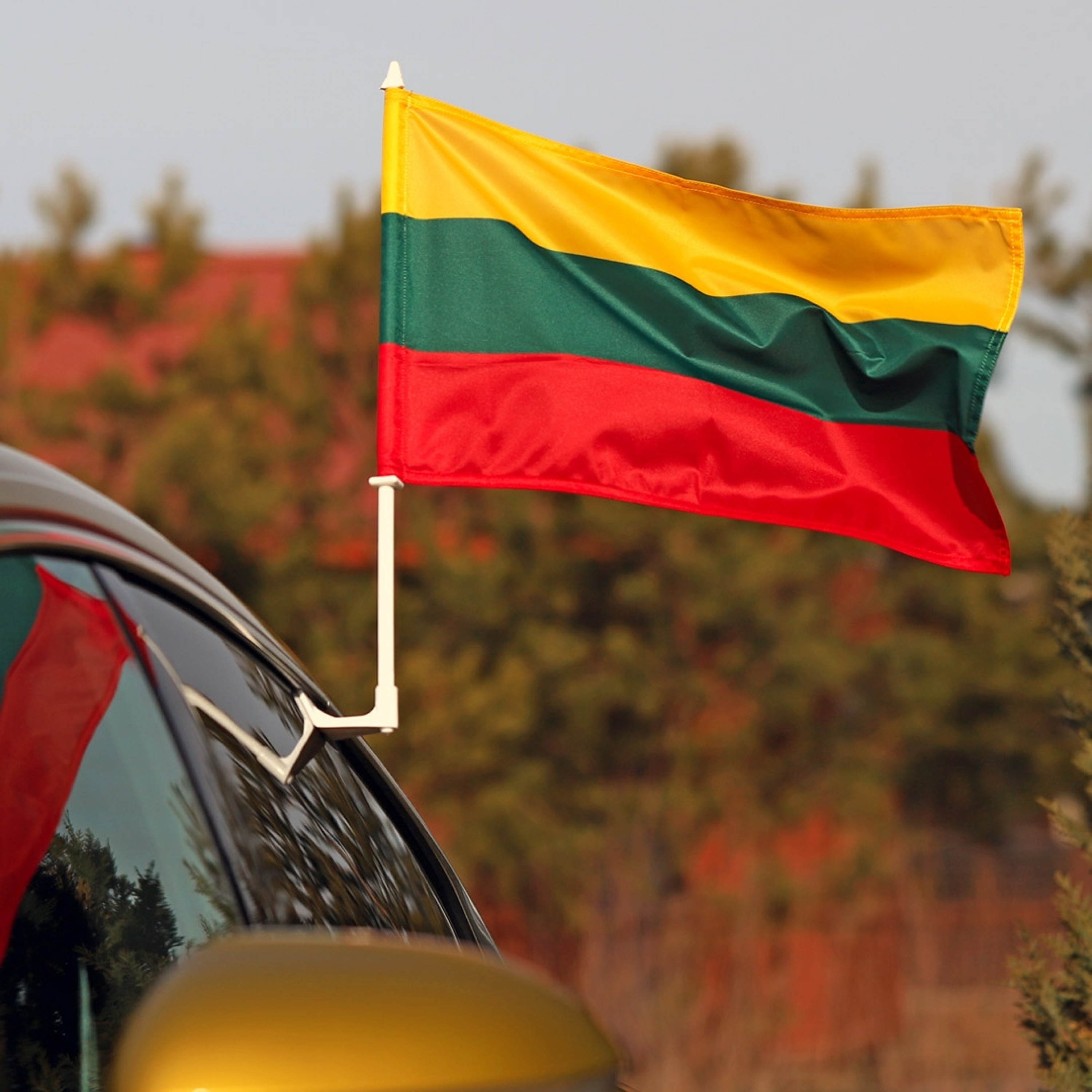 Banner 18x12 INCHES PLASTIC STICK Lithuanian Car flags 30 x 45cm AZ FLAG Lithuania Car Flag 18 x 12 