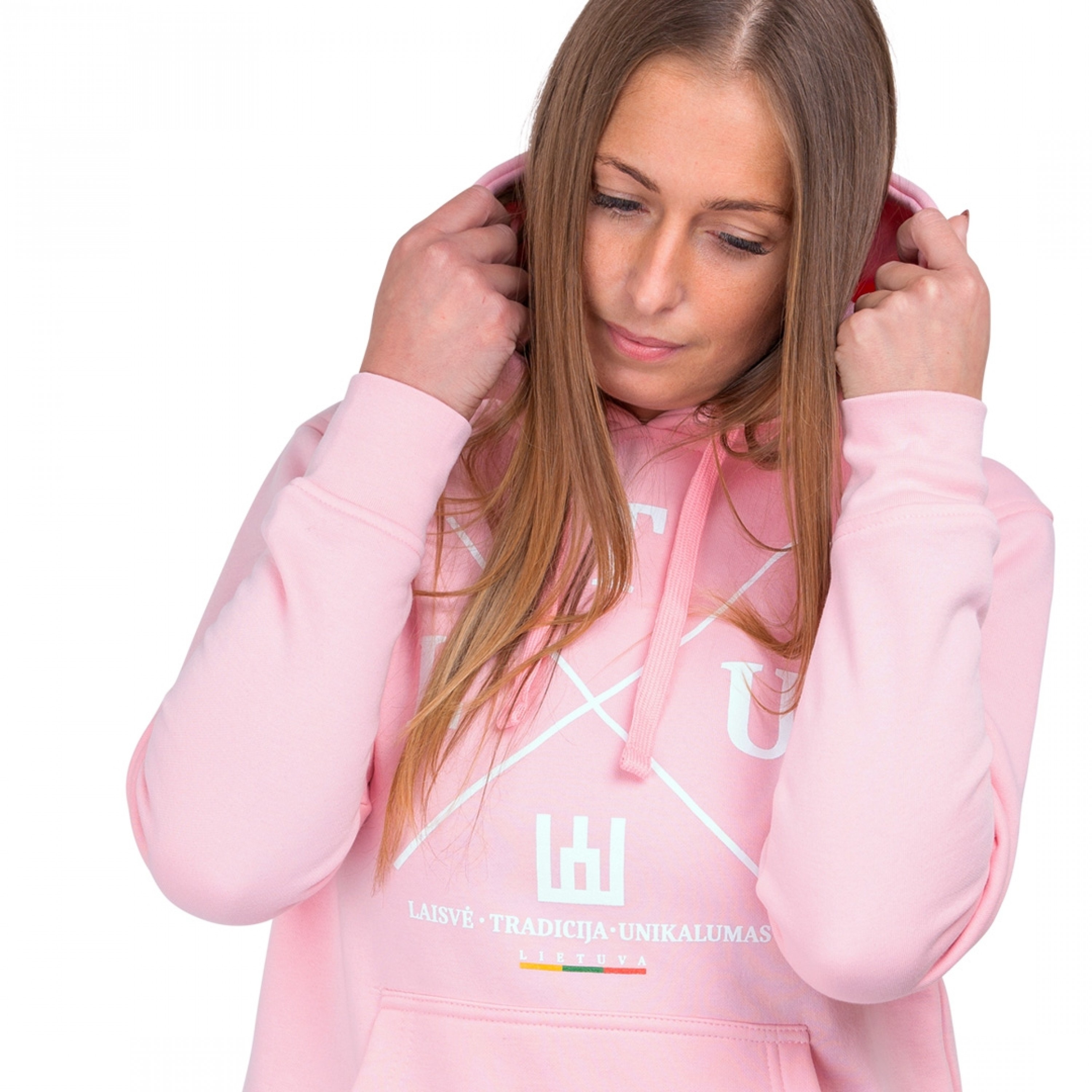 Light pink women hoodie sweatshirt Lithuania price Citysouvenirs.lt