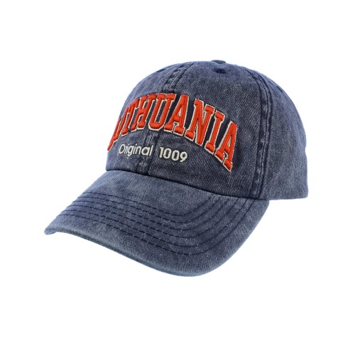 Blue color vintage looks baseball cap Lithuania Original 1009