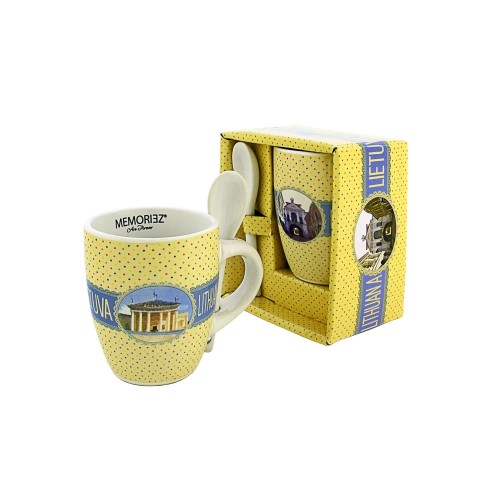 Lithuania espresso mug with spoon 175ml Vilnius