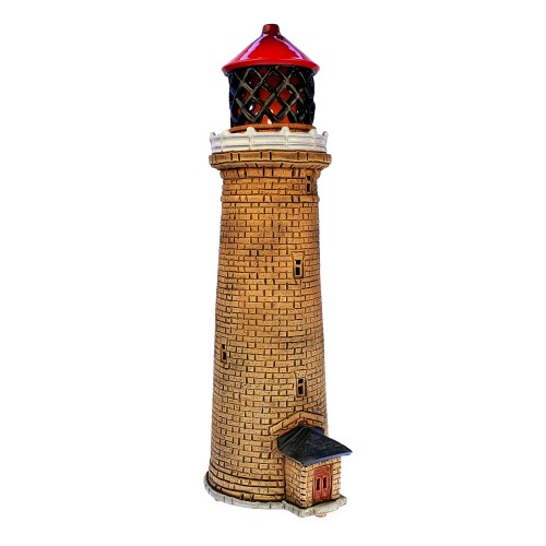 Hand made ceramic lighthouse candle holder - Fornaes Denmark