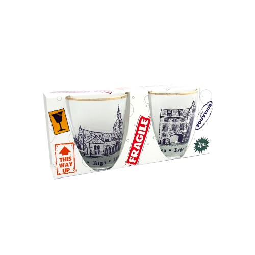 Shot glasses set with Riga old town