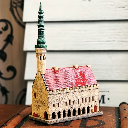 Handmade ceramic candle house Town Hall Tallinn