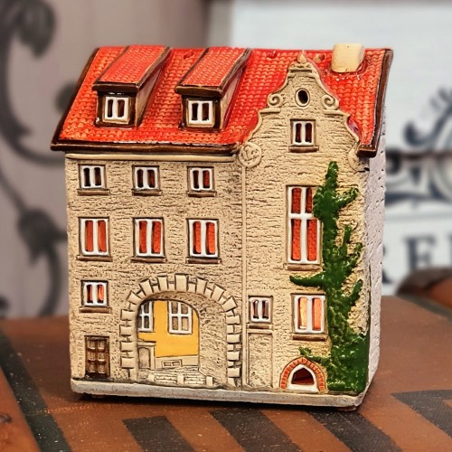 Handmade ceramic candle house Swedish Gate Riga