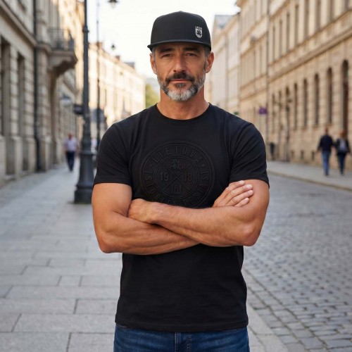 Black Full Cap "LITHUANIA Vytis" – Reflective Logo