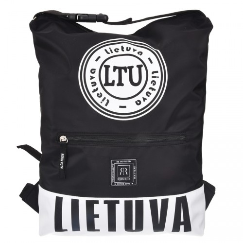 Black leisure backpack "Lithuania LTU"