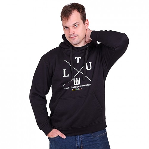 Black hooded sweater LTU Lithuania