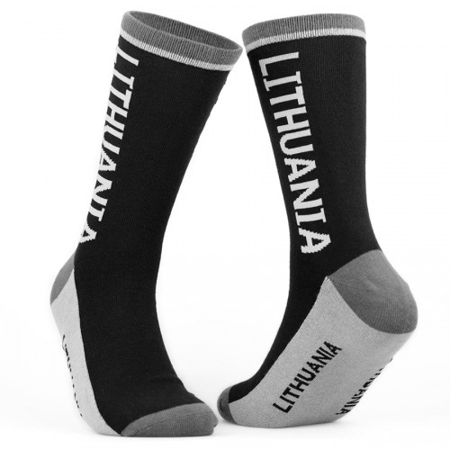 Men's black socks "Lithuania", size:(41-46)