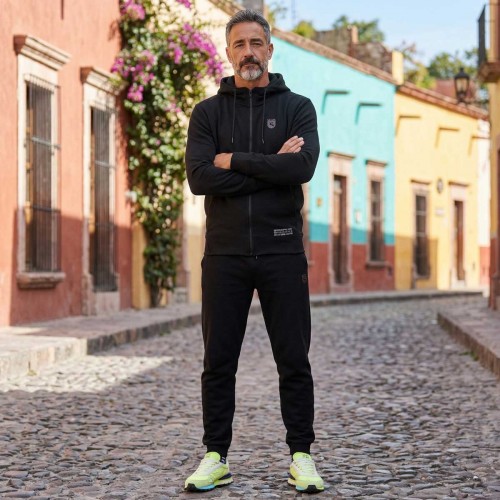 Black Jogger Pants “Lithuania Vytis” – Rib Interlock, 365 gsm