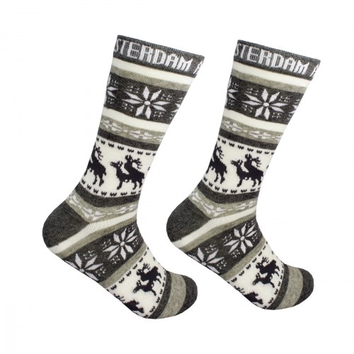 Men gray socks with elks Amsterdam Size:(40-45) 