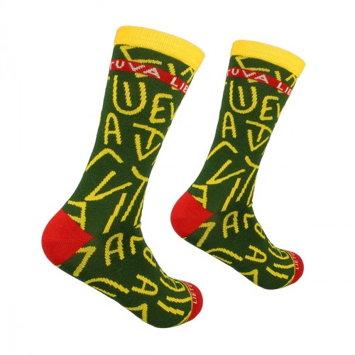Men's green socks Lithuania, size:(41-46)