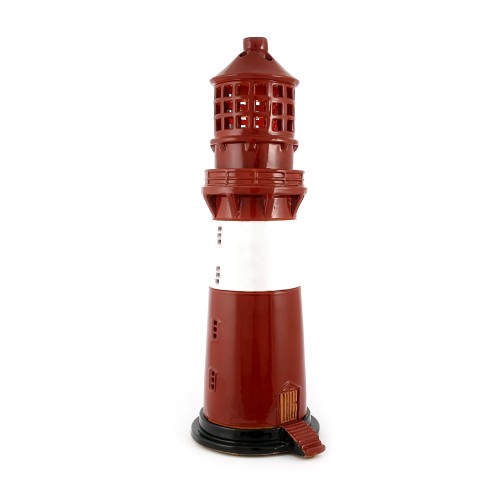 Hand made ceramic lighthouse candle holder - Ryvingen Fyr Norway
