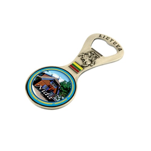 Metal fridge magnet - Bottle opener Nida Thomas Mann's summer house