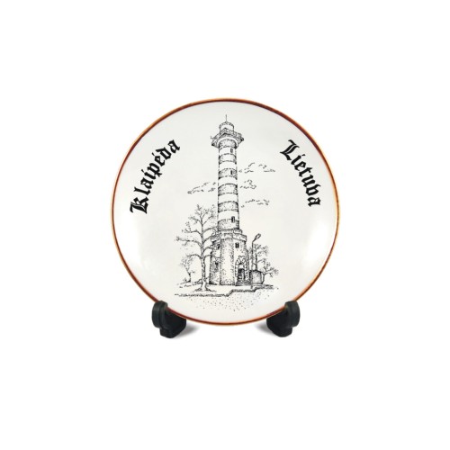Porcelain plate with magnet Klaipeda lighthouse