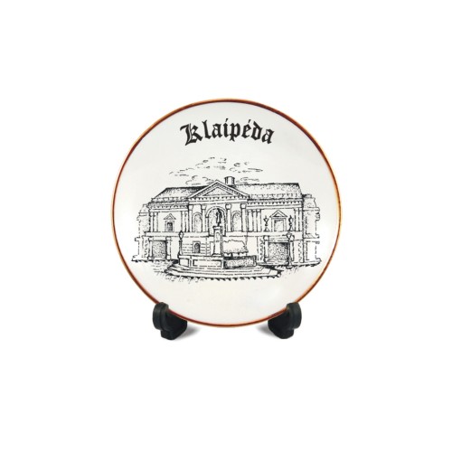 Porcelain plate with magnet Klaipeda theater
