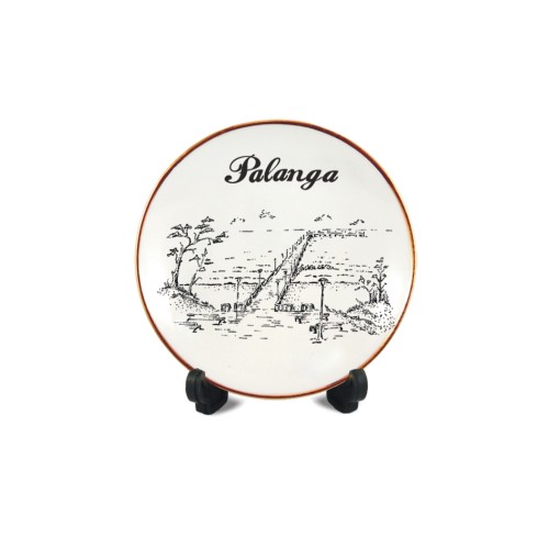 Porcelain plate with magnet Palanga bridge