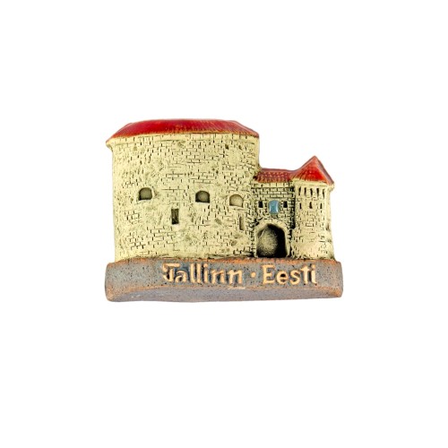 Handmade ceramic fridge magnet Fat Margaretes's Tower Tallinn