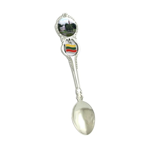 Metal spoon with Lithuanian flag Druskininkai city