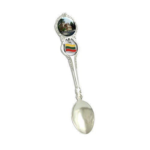 Metal spoon with Lithuanian flag Druskininkai city