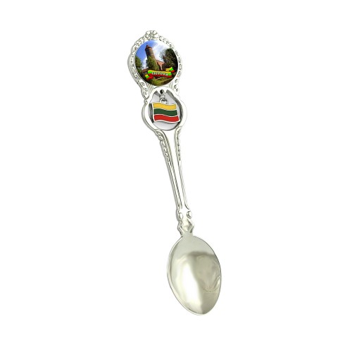 Metal spoon with Lithuanian flag Lietuva