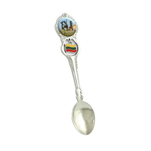 Metal spoon with Lithuanian flag Sventoji