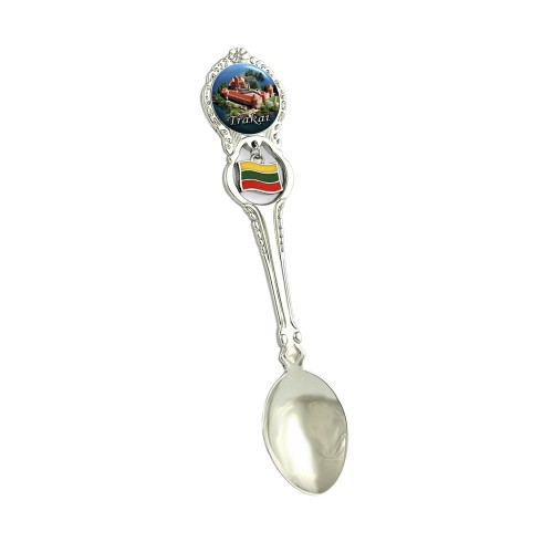 Metal spoon with Lithuanian flag Trakai