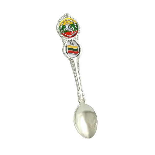 Metal spoon with Lithuanian flag Lithuania - Vytis
