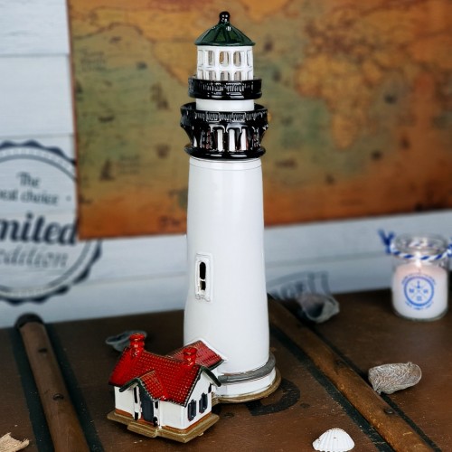 Handmade ceramic lighthouse candle holder Pigeon Point CA. USA