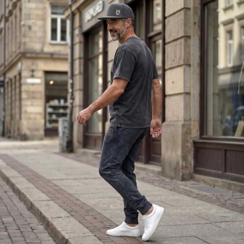 Grey Full Cap "LITHUANIA Vytis" Cap – Flat Brim, Perforated