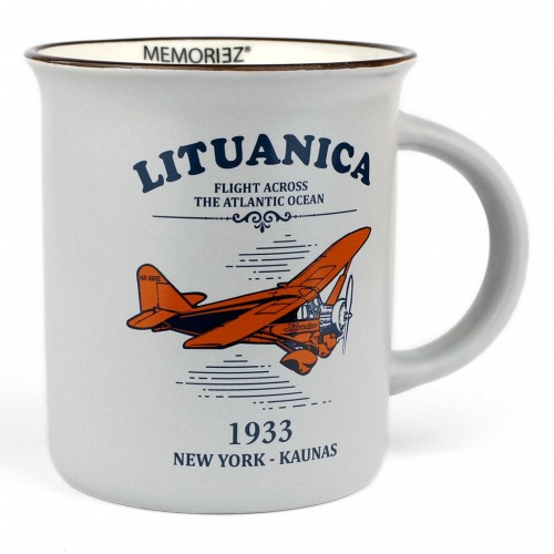 Lituanica mug with story grey color
