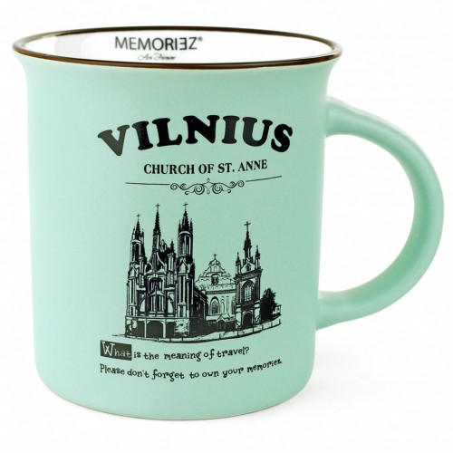 Vilnius story mug, mint color