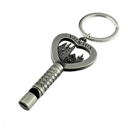 Metal whistle keychain Vilnius