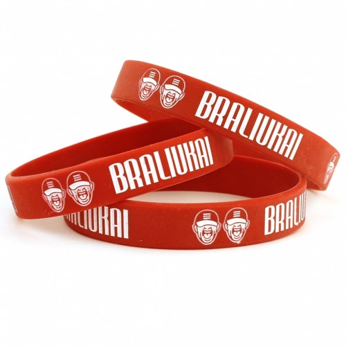 Silicone Bracelet "Braliukai" – Burgundy