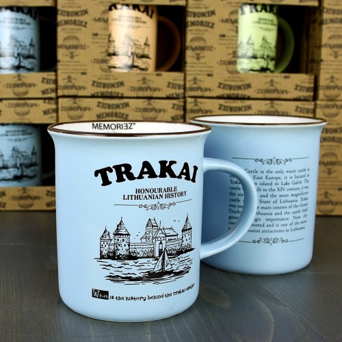 Trakai story mug, blue color 280ml