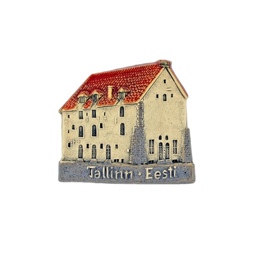 Handmade ceramic fridge magnet Old Town Tallinn