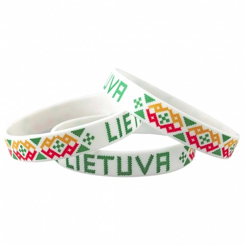 Silicone Bracelet "Lithuania" – Traditional Pattern