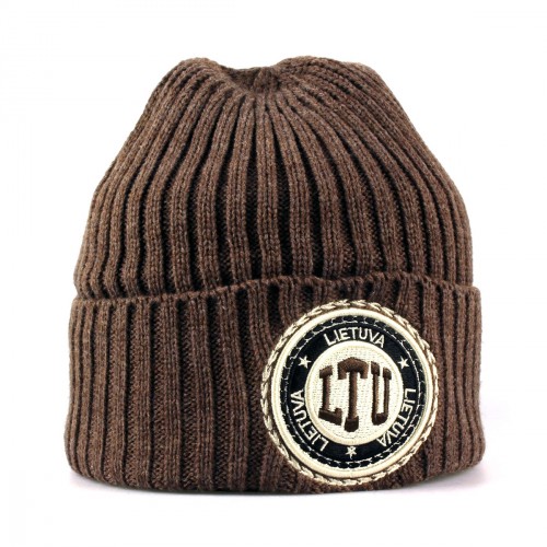 Brown short winter hat LTU Lietuva - Robin Ruth