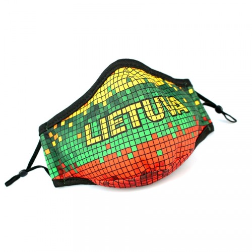 Fashionable face cover mask "Lithuania Pixel" Robin Ruth