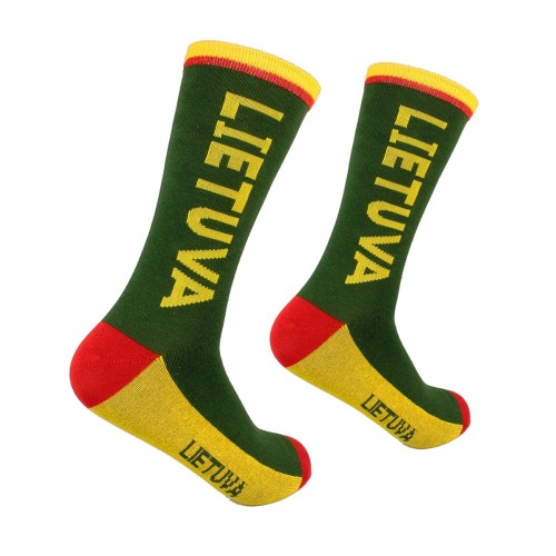 Men's green socks Lietuva, size:(41-46)