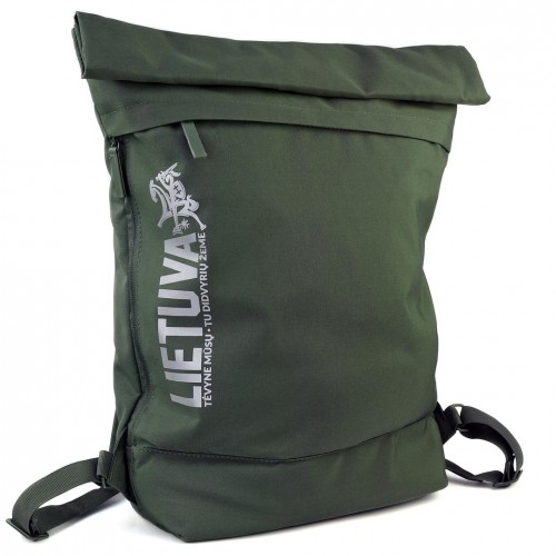 Green Backpack “Lithuania – Our Homeland” (Roll-Top)