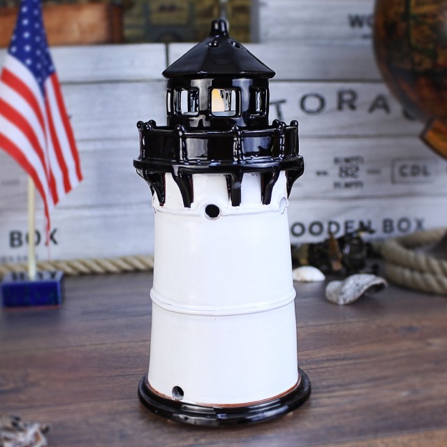 Ceramic lighthouse Montara candle holder, price Citysouvenirs.lt