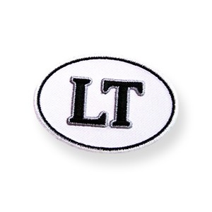 Embroidered patch LT Lithuania 62x43mm 