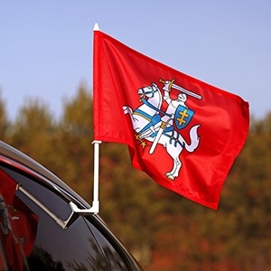 Historical Lithuanian car flag