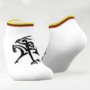 White Short Men’s Socks “Vytis” with Lithuanian Tricolor Size:(41-46)
