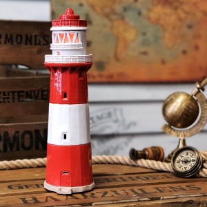 Handmade ceramic lighthouse candle holder Borkum Kleiner Turm  Germany
