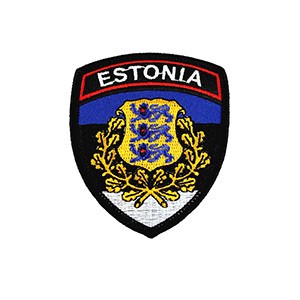 Embroidered patch - Estonia (shield design)