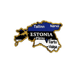 Embroidered patch - Estonia Map