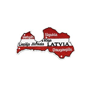 Embroidered patch - Latvia Map